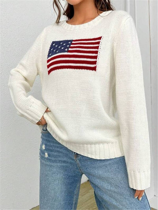 American Flag Knit Sweater