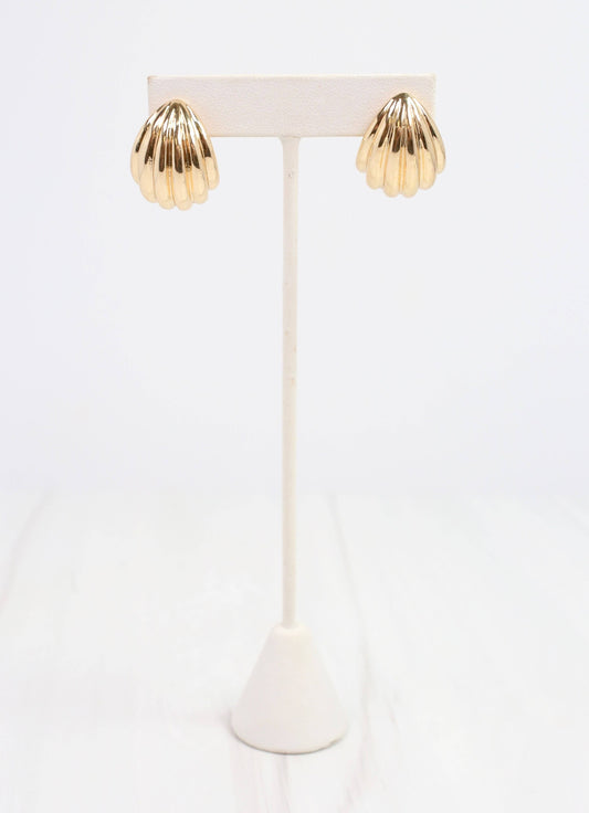 Michel Textured Earring Gold