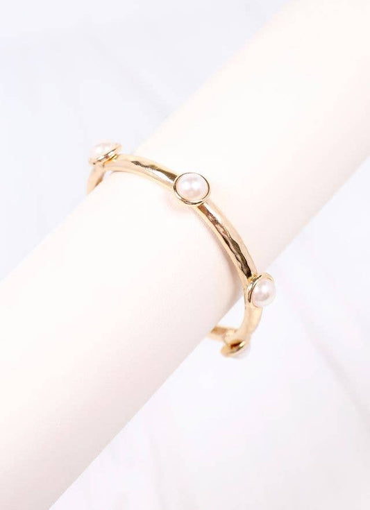 Mona Pearl Stretch Bracelet GOLD