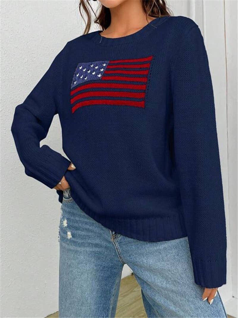 American Flag Knit Sweater