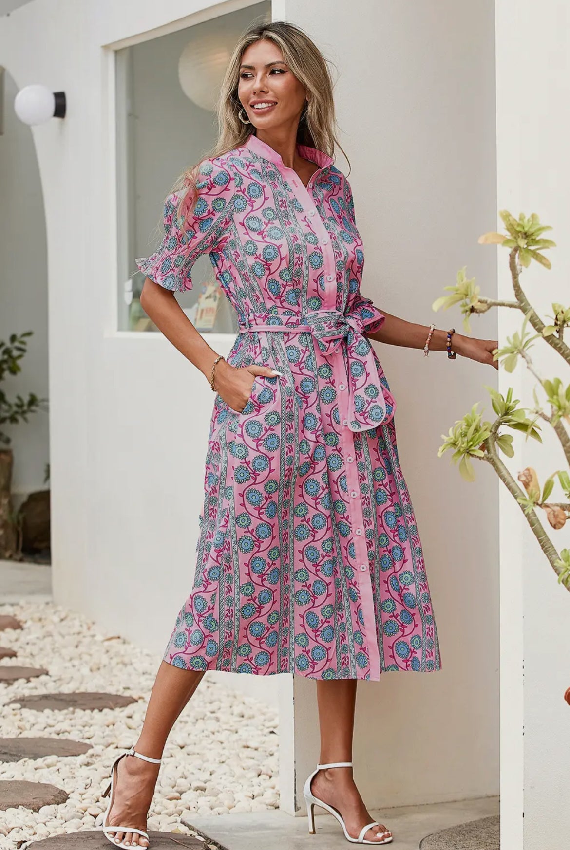Floral Puff Sleeve